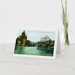 Carte De Vacances Métallisée Milwaukee River, Milwaukee, Wisconsin