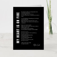 Mon coeur est en feu encouragement poème poésie