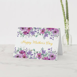 Carte De Vacances Métallisée Mother's Day Folded Foil Greeting Card