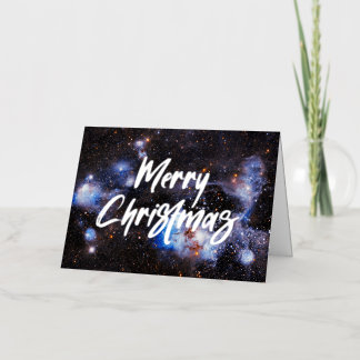 Carte De Vacances Métallisée N44 Superbulle Photo Céleste Joyeux Noël
