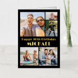 Carte De Vacances Métallisée N'IMPORTE QUELLE Année Joyeux Anniversaire 5 Photo<br><div class="desc">Créez votre propre souhait d'anniversaire heureux unique pour un membre de la famille ou un ami avec un élégant collage photo minimaliste personnalisé nom plié carte de voeux. Toutes les images et le libellé de ce modèle sont simples à customiser. Les couleurs et les styles de police sont également faciles...</div>