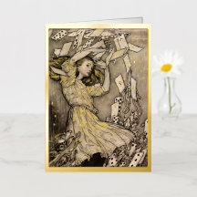 Rackham's Alice au pays des merveilles plié vintag