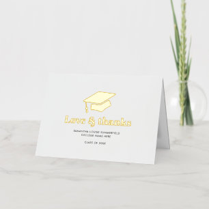Carte De Vacances Métallisée Remerciement de photo de remise de diplômes 2024 O