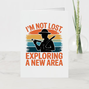Carte De Vacances Métallisée Retro Vintage Design drôle dire Surveyor cadeau