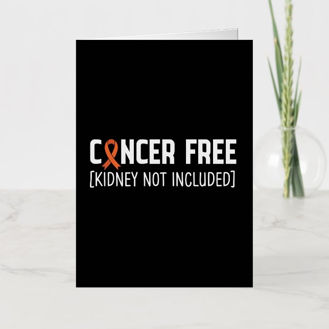 Carte De Vacances Métallisée Sans Cancer [Rein Non Inclus] (Recto)