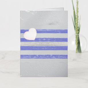 Carte De Vacances Métallisée SlipperyJoe's cuir drapeau orgueil noir bleu royal