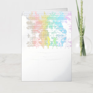 Carte De Vacances Métallisée SlipperyJoe's Dancing Pride Shadows cadeaux gay ar