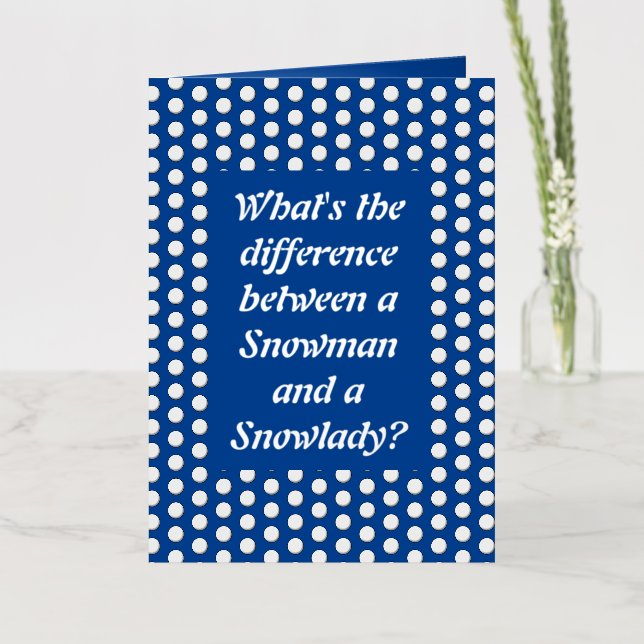 Carte De Vacances Métallisée Snowlady de Noël Jongler boules de neige drôle Per (Fleur)