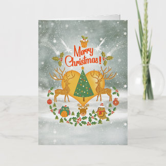 Carte De Vacances Métallisée Soul de Noël