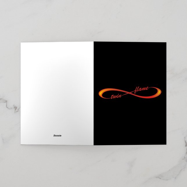 Carte De Vacances Métallisée Symbole de l'infini pour Flamme Jumelle (Mise à l'extérieur)