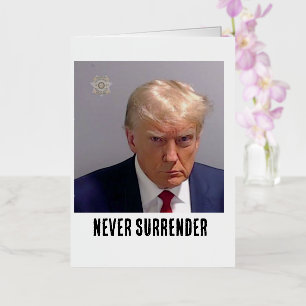 Carte De Vacances Métallisée Trump Jamais Se Rendre