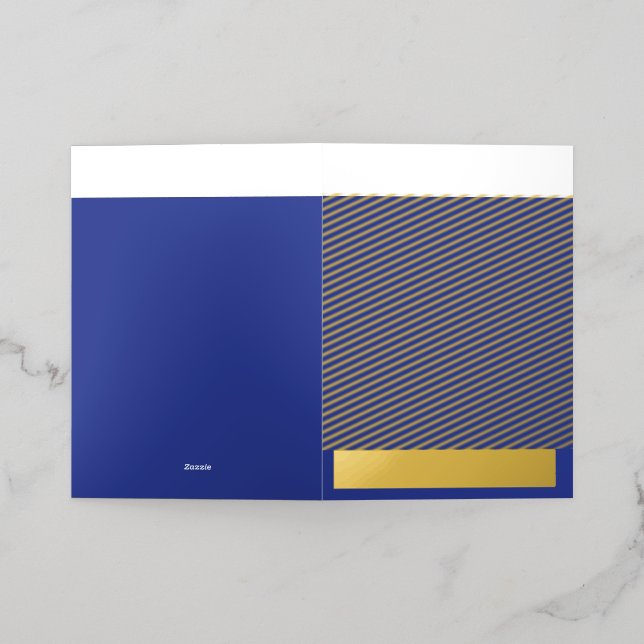 Carte De Vacances Métallisée Un fond bleu uni sans autre élément visible (Mise à l'extérieur)