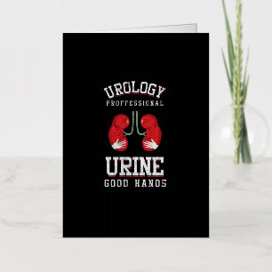 Carte De Vacances Métallisée Urine Urine à bonnes mains Urologie Puns Urologie
