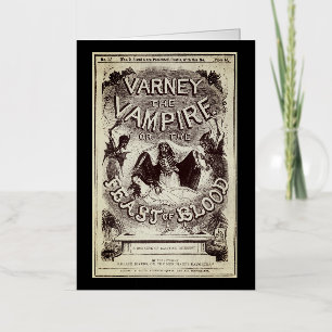 Carte De Vacances Métallisée Varney le vampire (couverture de publication)