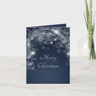 Carte de vacances Midnight Blue avec Snowflakes