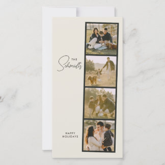 Carte de vacances minimale à bande de photos