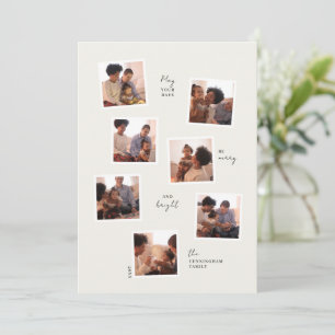 Carte de vacances minimale à sept photos