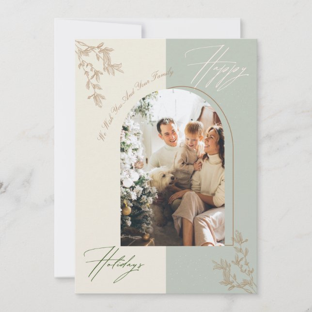 Carte de vacances minimaliste Arch Family (Devant)