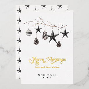 Carte de vacances minimaliste de Noël moderne