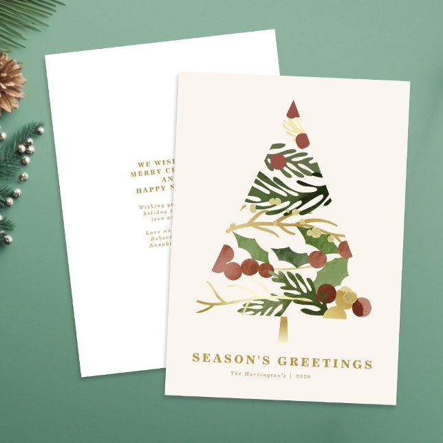 Carte de vacances minimaliste de Noël moderne (Créateur téléchargé)