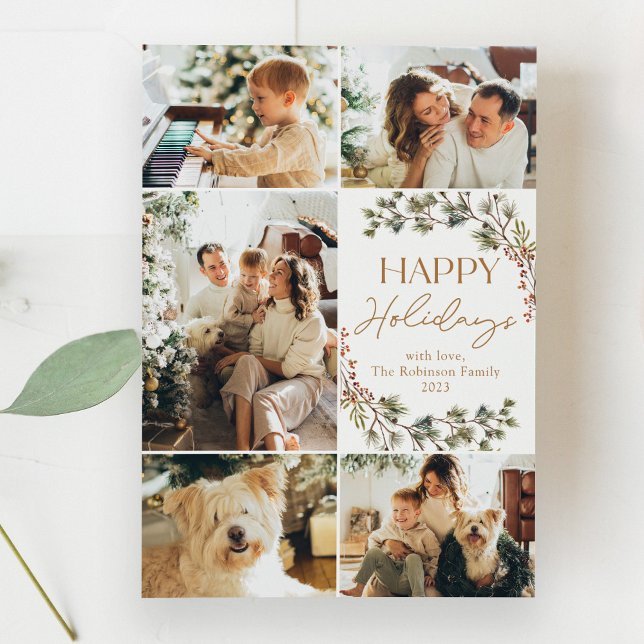 Carte de vacances minimaliste simple photo (Créateur téléchargé)