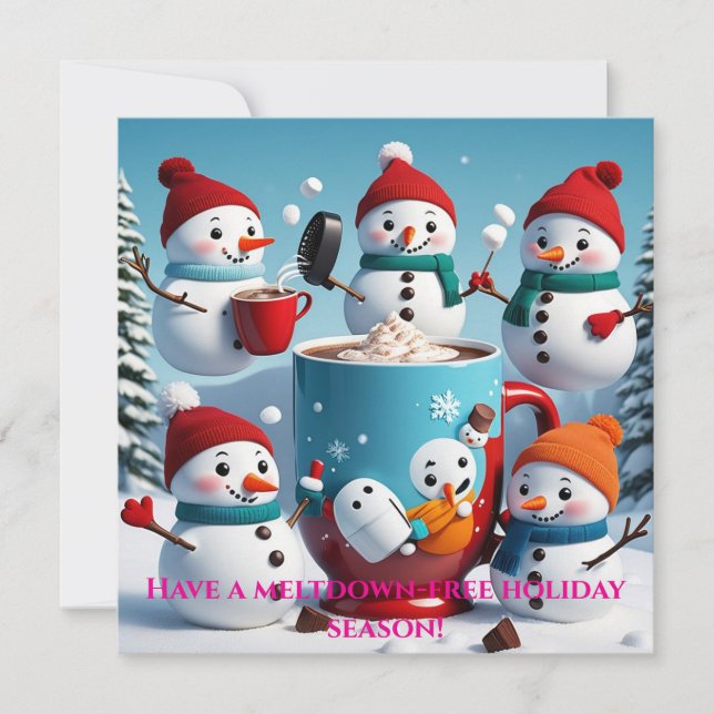 Carte de vacances Mischiesvous Snowmen (Devant)
