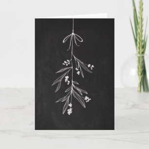 Carte de vacances Mistletoe Chalkboard Art