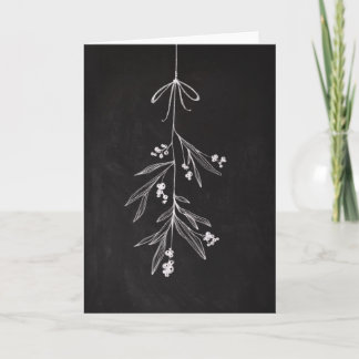 Carte de vacances Mistletoe Chalkboard Art