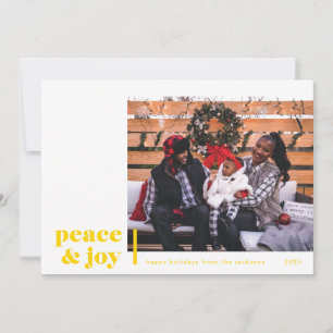 Carte de vacances moderne avec photo Coin Paix et