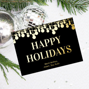 Carte de vacances moderne Bold Happy Holiday Foil