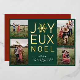 Carte de vacances moderne et chic à motif en feuil