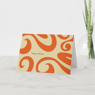 Carte de vacances moderne - Orange