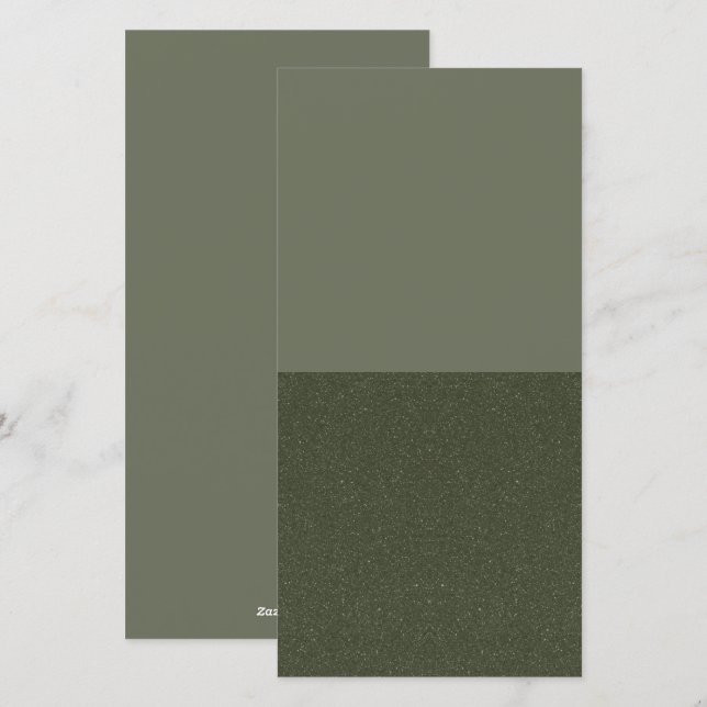 Carte de vacances Moss Green Flat – Demi-texture p (Devant / Derrière)