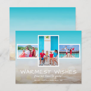 Carte de vacances multi photo Budget Tropical Beac