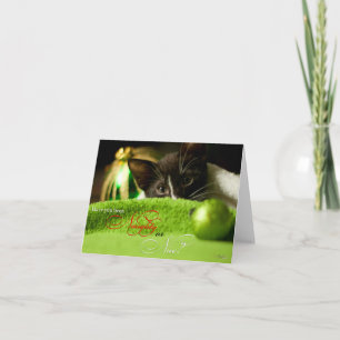 Carte de vacances Naughty ou Nice Kitten