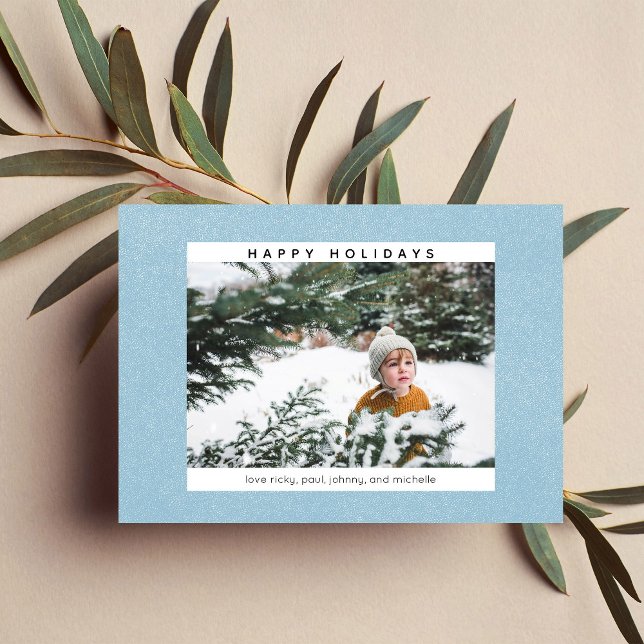 Carte de vacances neige et photo (Créateur téléchargé)