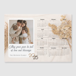Carte de vacances Neutre Magnet de calendrier phot
