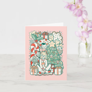 Carte de vacances/Noël à effets d'impression vinta