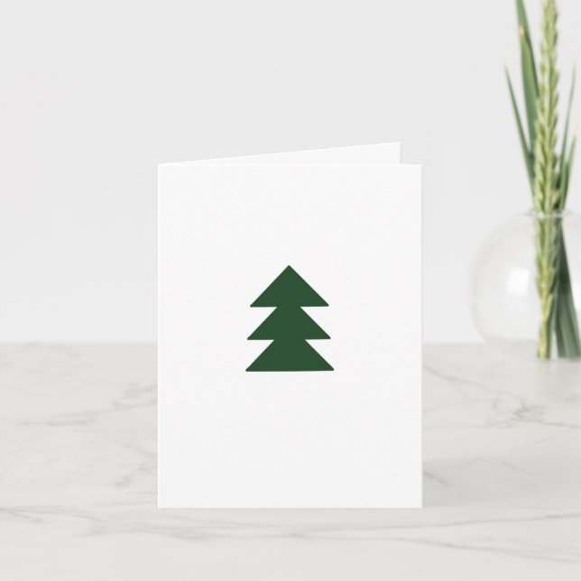 Carte de vacances Noël Arbre (Vert foncé) (Devant)