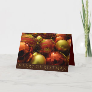 Carte de vacances Noël Baubles
