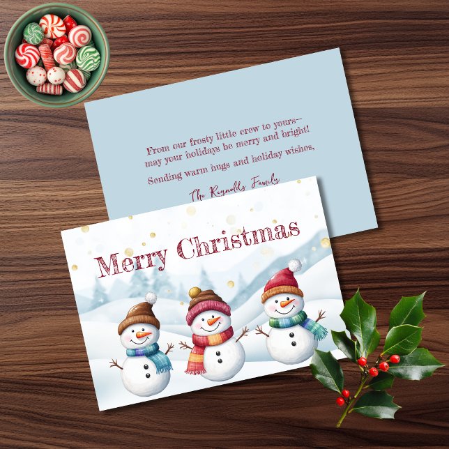 Carte de vacances Noël de Noël de Snowman (Créateur téléchargé)