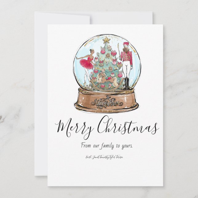 Carte de vacances Nutcracker Ballet Dancer (Devant)