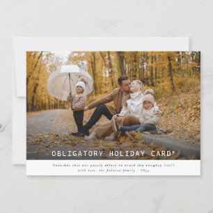 Carte de vacances obligatoire Funny Christmas Phot