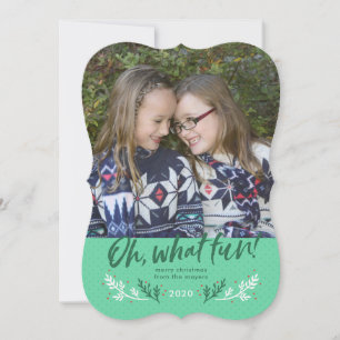 Carte de vacances Oh What Fun avec grande photo