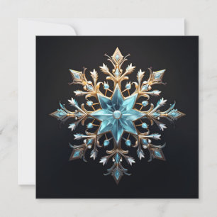 Carte de vacances ornée de flocon de neige de Noël