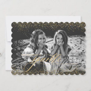 Carte de vacances pailletée pour illuminer les fêt
