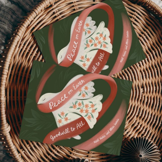 Carte de vacances "Paix sur Terre" avec Dove (Créateur téléchargé)