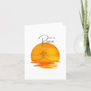 Carte de vacances Pâques pliée