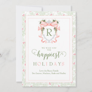 Carte de vacances Pastel Monogram