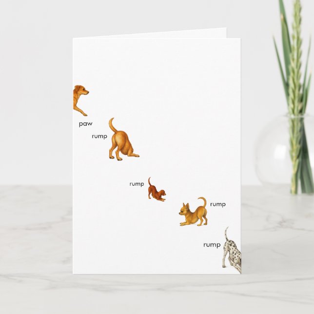 Carte de vacances Paw Rump Rump (Devant)